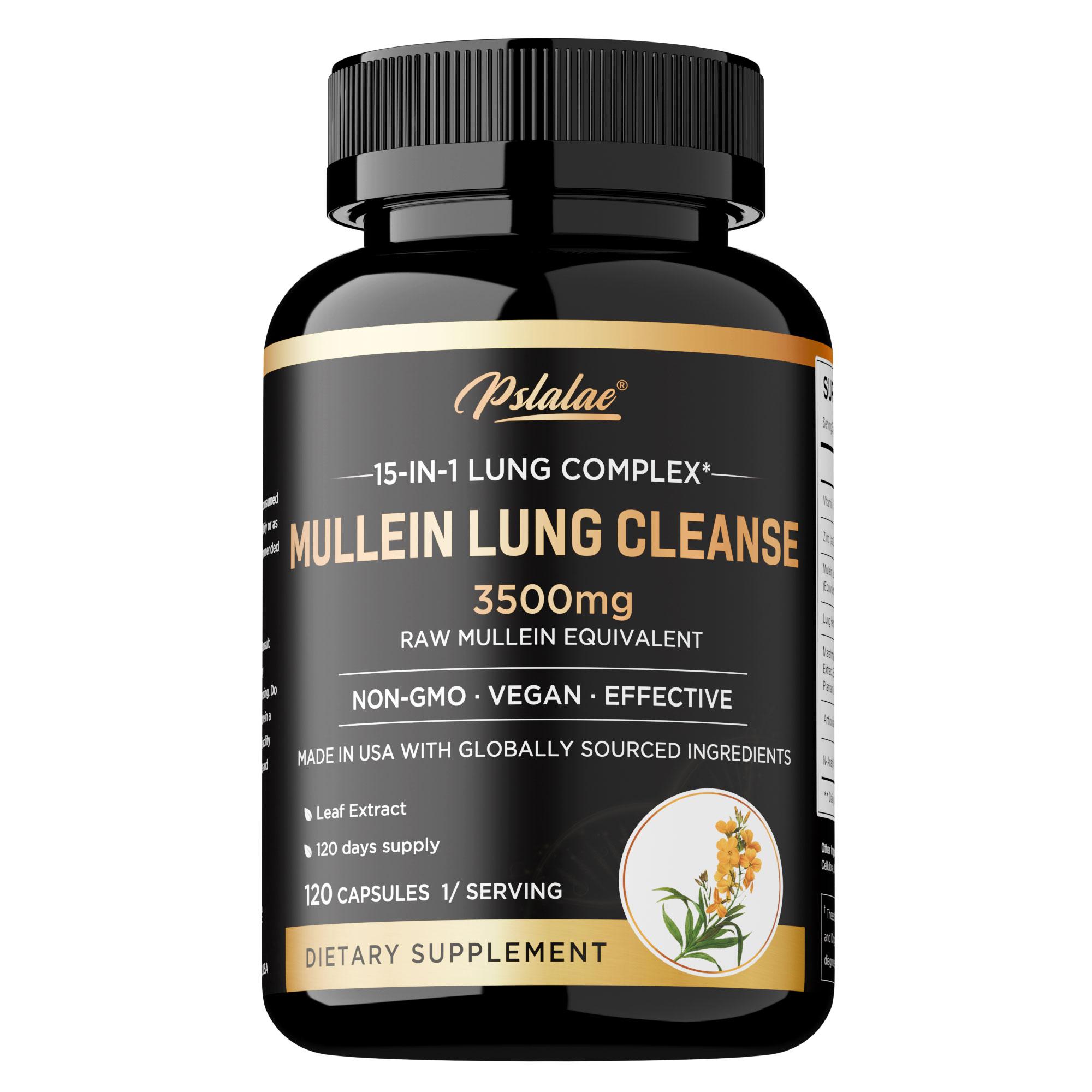 Enthält Königskerzenblatt-Extrakt, Echinacea, Oregano, eine Quercetin-Mischung und ein Nahrungsergänzungsmittel zur Unterstützung und Reinigung der Lunge. 120