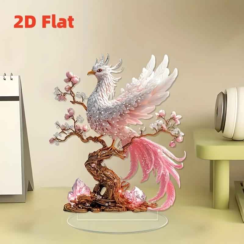 1 Stück Kunstdekoration Kristall Phönix Statue geeignet für Desktop-Dekoration, Bürodekoration und verschiedene Weihnachtsgeschenke