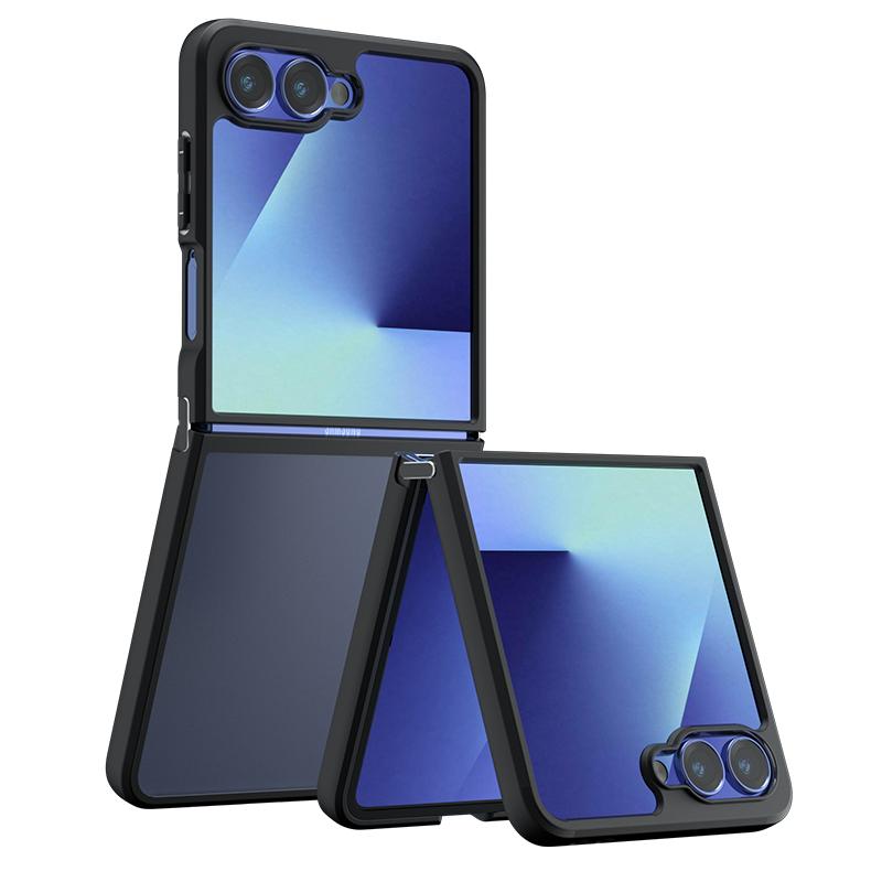 Durchscheinende Matte Handyhülle Für Samsung Galaxy Z Flip 7 Matte PC Rückseite Für Samsung Z Flip 7 Hülle Für Samsung Z Flip 7 Hülle Galaxy Z Flip 7 schwarz