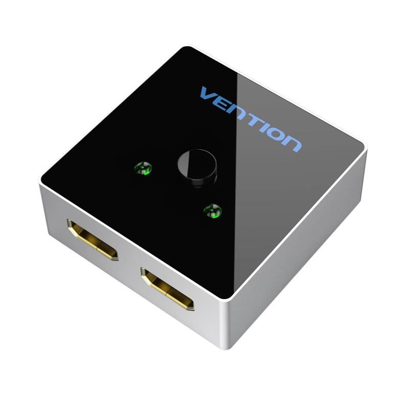 Vention HDMI Splitter Switch HDMI 2.0 4K Bi-Direction 1x2/2x1 Adapter für PS3/4 TV Box DVD HDMI Swicth schwarz