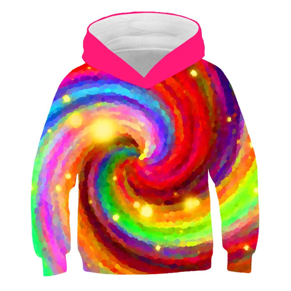 Herbst Hoodie Bunte Batik Hoodies Jungen Sweatshirt Druck Langarm Mode Outdoor Kleidung für Kinder Mädchen Kleidung 140 red