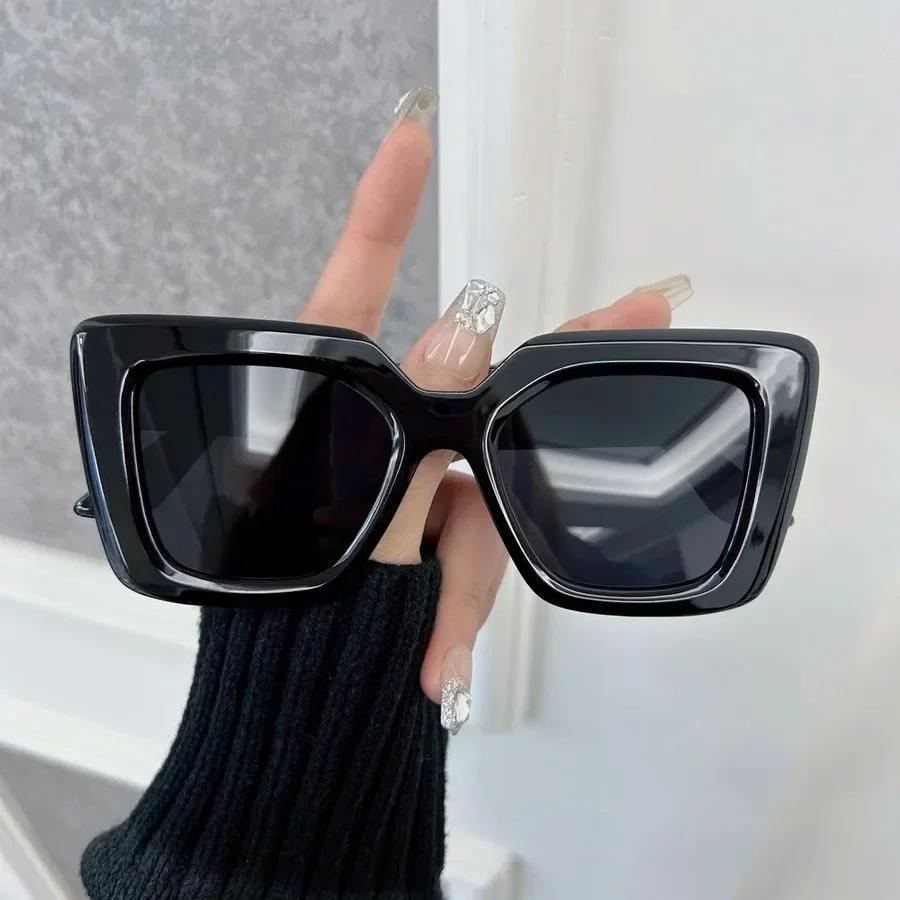 Retro Quadratische Sonnenbrille Damen Herren Cool Spiegelglas Stilvolle Sonnenbrille Damen Herren Einzigartige Farben Oculos De Sol Other gray