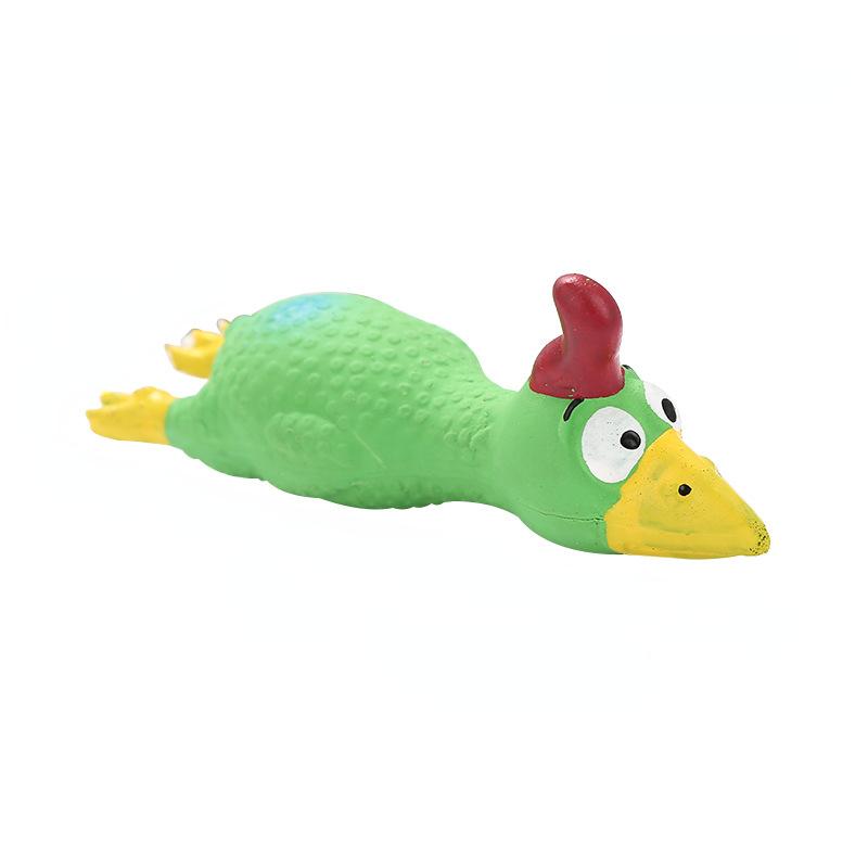 1PCS Haustier Hund Spielzeug Latex Spielzeug Lustige Squeeze Sound Spielzeug Schreiendes Huhn Haustier Liefert grün