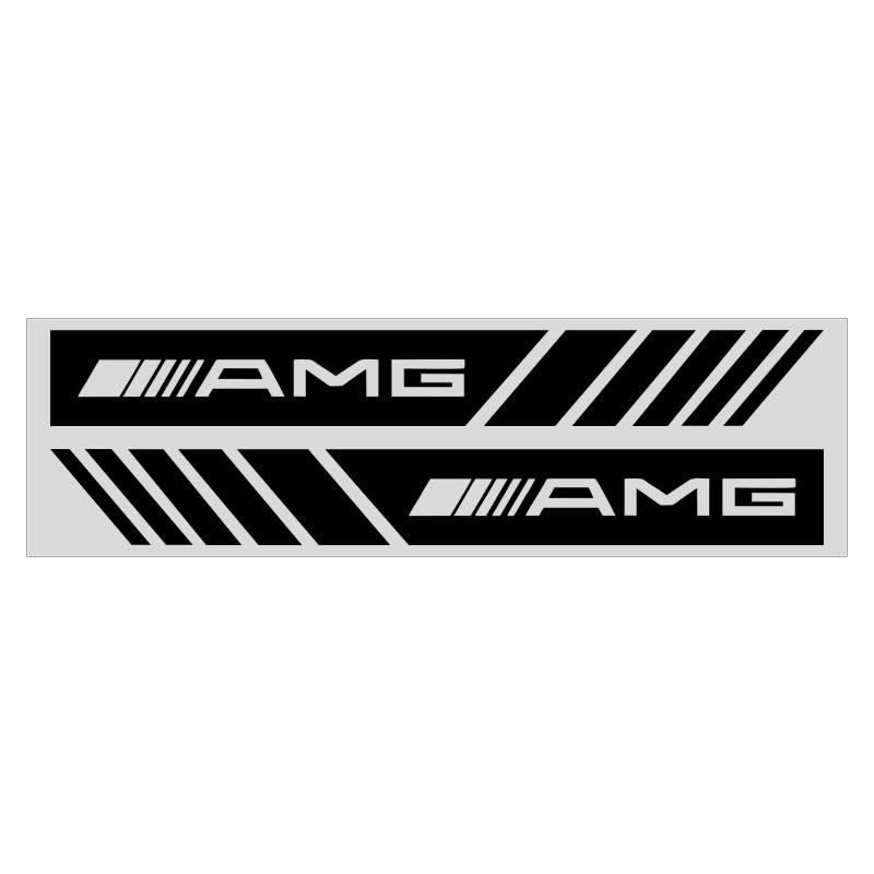 2 Stück Auto Rückspiegel Dekorationsaufkleber Embleme Styling Für Mercedes Benz C400 C450 C160 C180 C200 C220 C250 C300 C350 C-Klasse Autozubehör AMG schwarz