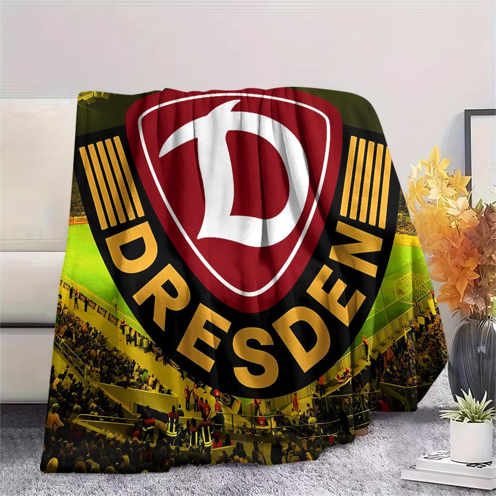 Dynamo Dresden Print Flanelldecke, Hohe Qualität, Bequem für alle Jahreszeiten, Heimdekoration, Wärme und Komfort, Perfekt für Weihnachtsgeschenke 80cm x 120cm