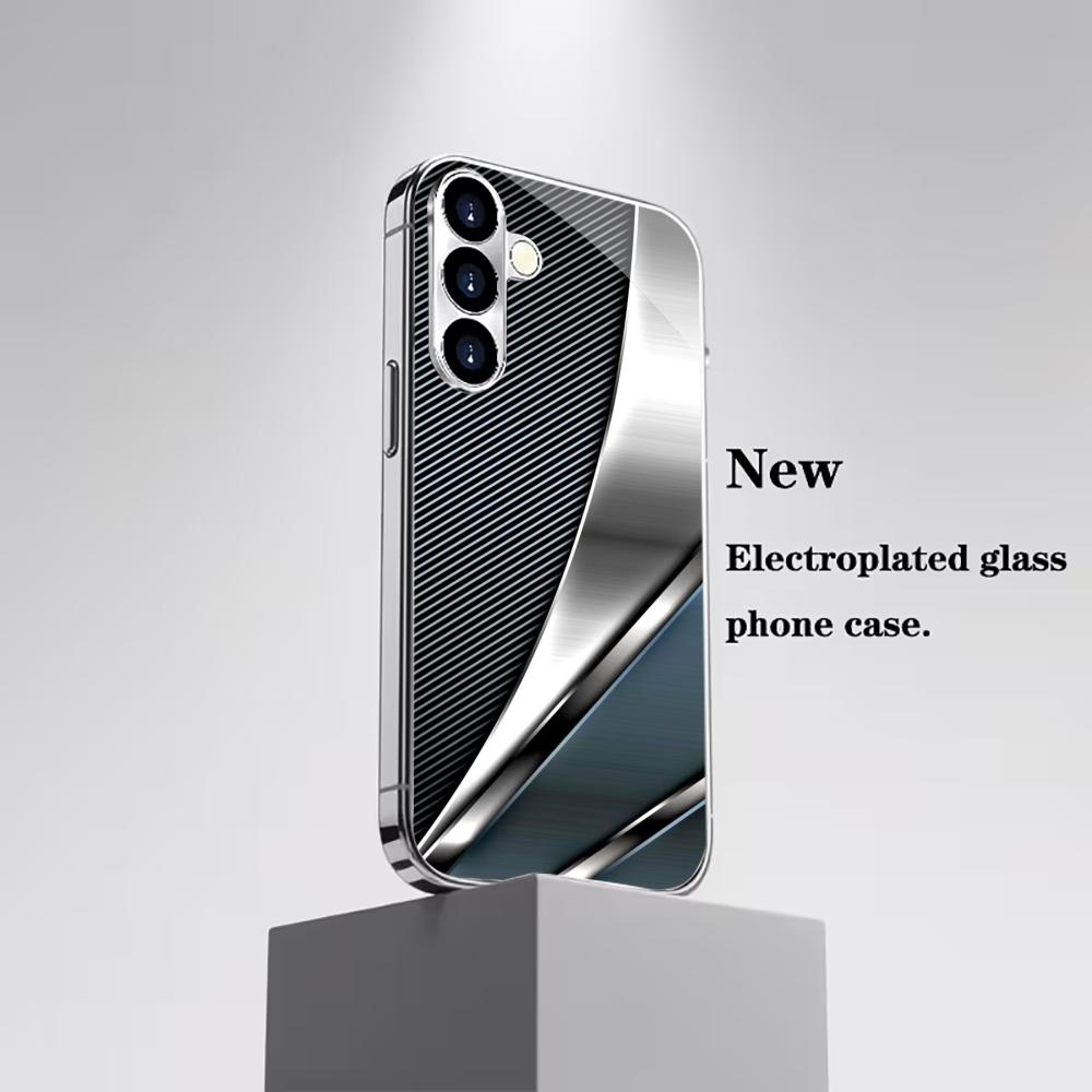 Textur Neue Handyhülle Bestseller Galvanisierte Glas-Handyhülle für Samsung Galaxy S26 S25 S24 S23 S22 FE, Ultra, Plus Bumper Case GalaxyS24FE