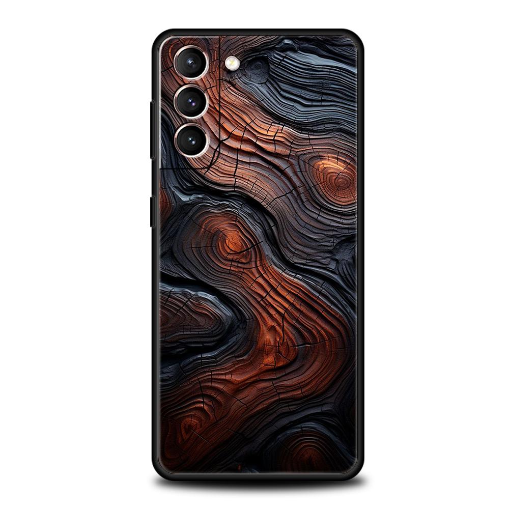 Handyhülle für Samsung Galaxy S25/S24/S23/S22/S20/S21/FE/Ultra/S10/S10E/S9/Plus/5G Weiche TPU-Hülle Vintage Holzmaserung Muster Tasche for samsung s10