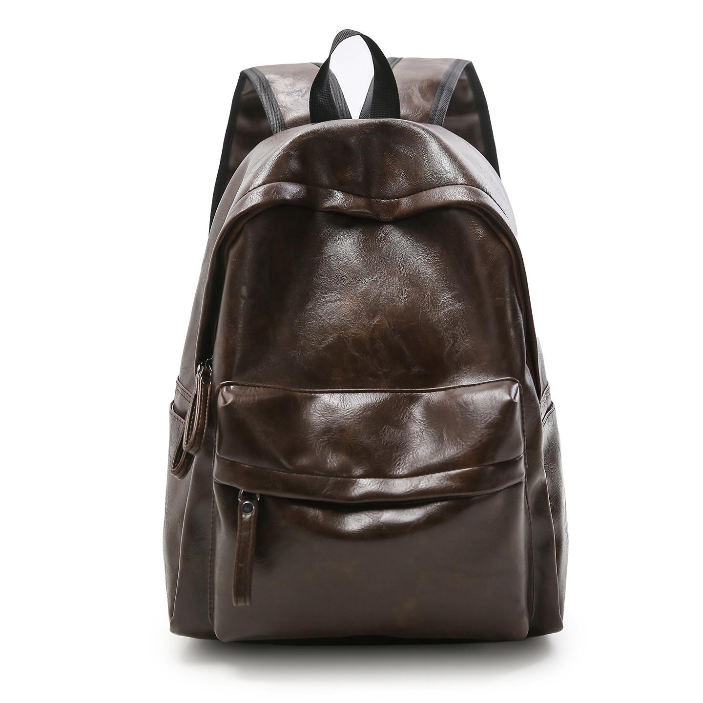 Schultasche weiches Leder Rucksack Damen Herbst und Winter Neu College-Student Schultasche Freizeit Einfach Große Kapazität Reise Pendler Rucksack