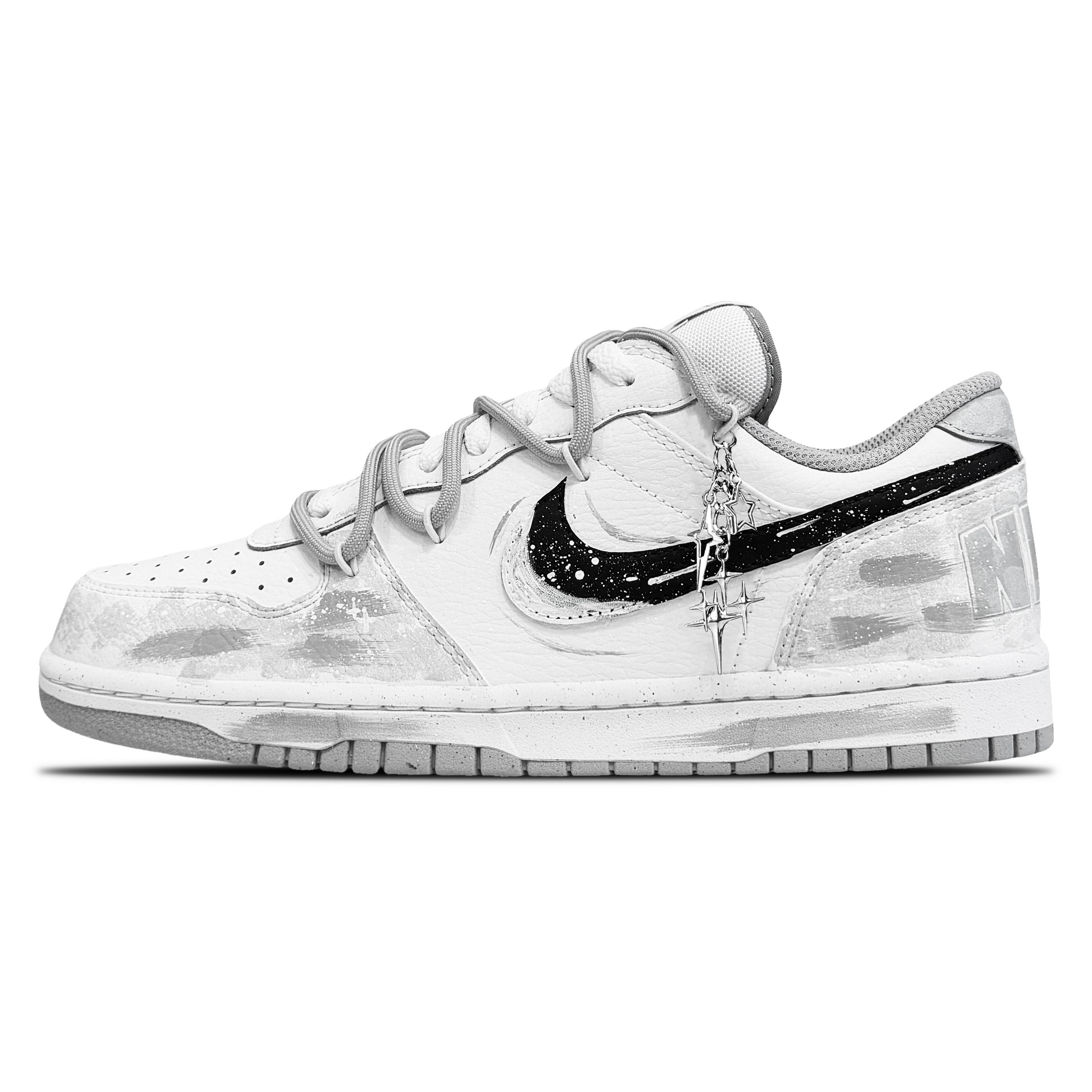 Nike Dunk Low Top Skateboard-Schuhe Unisex Grau 355152-106(Team49-) 44 white