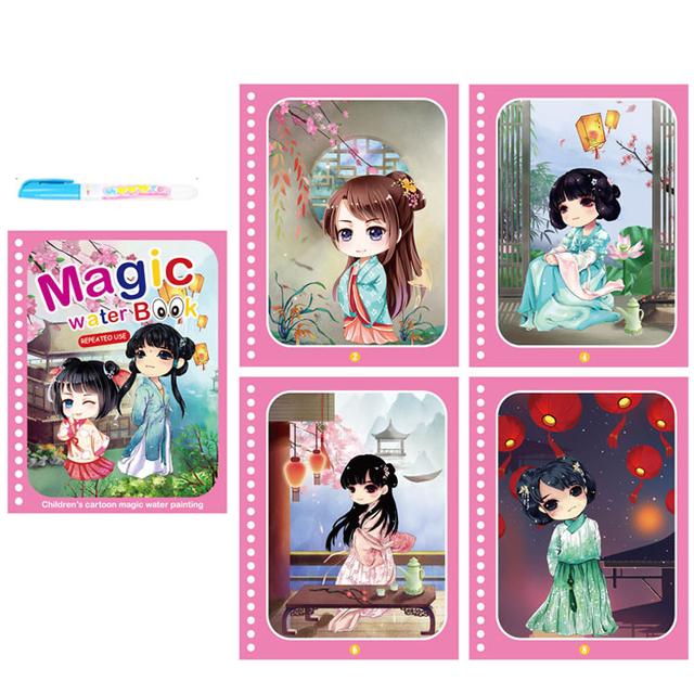 Montessori Spielzeug Wiederverwendbare Malbuch Magie Wasser Zeichnung Buch Malerei Zeichnung Spielzeug Sensorische Frühe Bildung Spielzeug für Kinder Chinese Girl