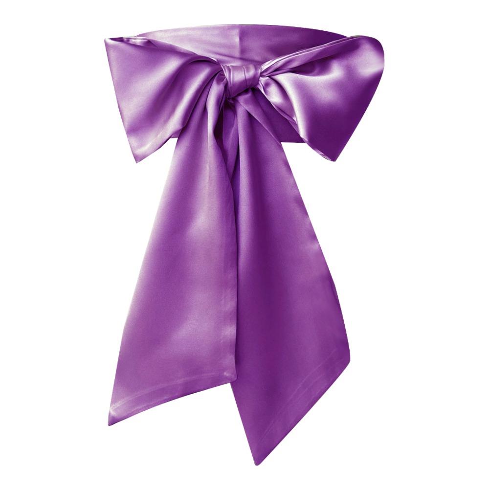 Satin Seide Schleife Korsett Taillengürtel Breit Schnürung Taillenband Riemen Für Frauen Dame Mädchen Braut violett