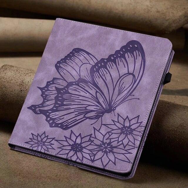 Leder Flip Case für iPad 10. 10.9 2022 Pro 11 10.2 2020 9.7 Air 4 10.5 Mini 1 2 3 5 Smart Cover 8. 7. 6. Generation Coque iPad Air 4 10.9 2020 violett