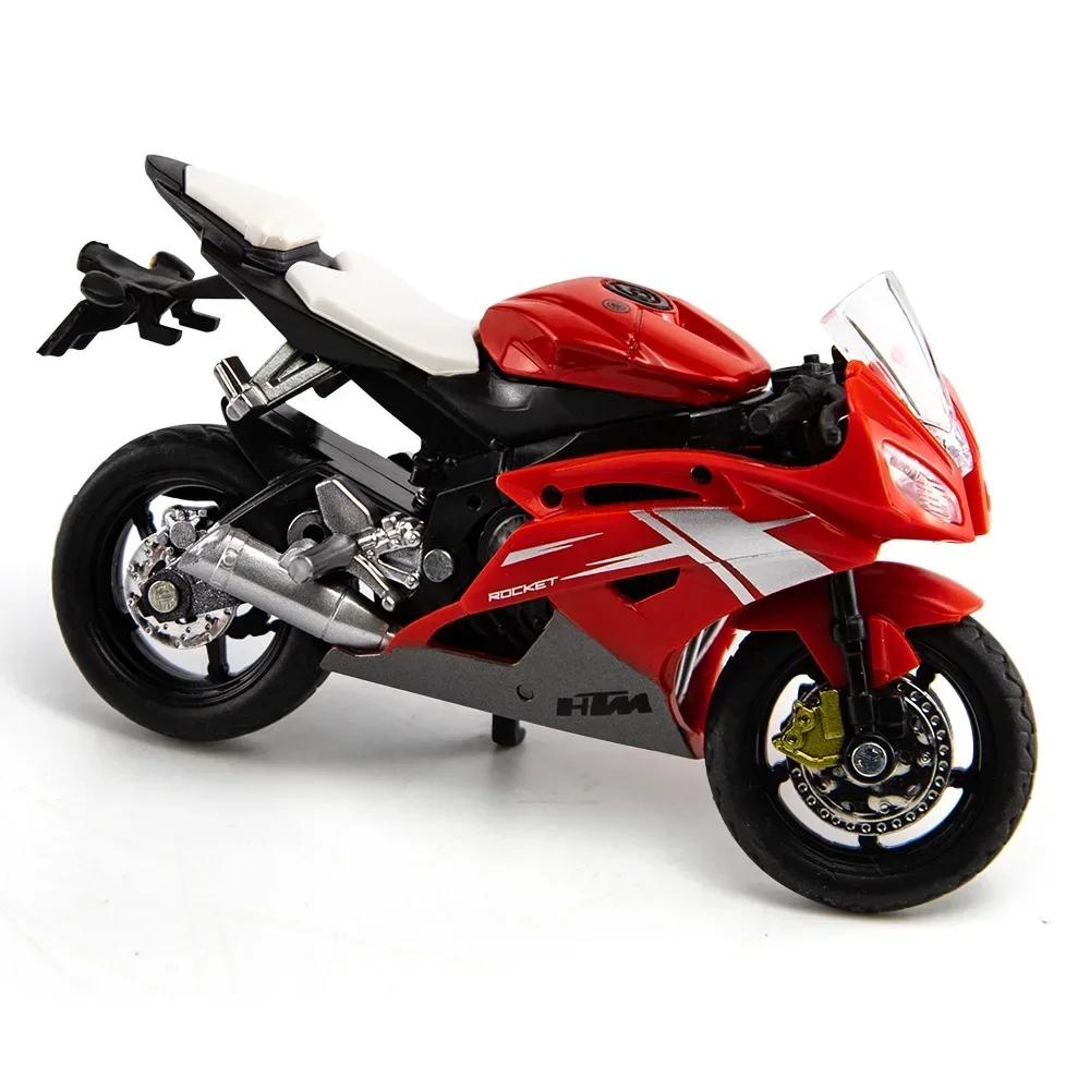Maßstab 1/18, Yamaha R6, Legierungsroller, Sportfahrrad, Figuren, Druckguss, Kinderspielzeug, Motorrad-Rennmodell, Repliken, Sammeln, Geschenk für Jungen 1/18-Size:11.2*4.5*6cm rot