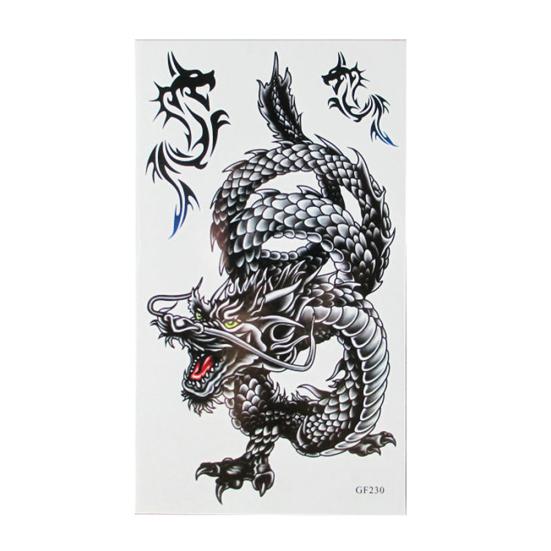 1PC Black Dragon Einweg abnehmbare wasserdichte Body Art temporäre Tattoo Aufkleber Aufkleber