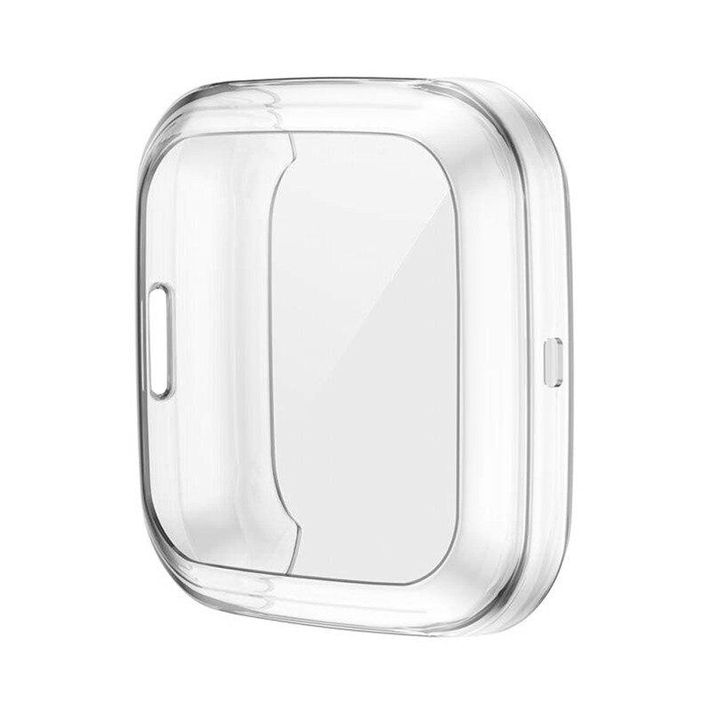 Schutzhülle für Fitbit Versa Lite / Versa 2 / Versa TPU Cover Bumper mit Displayschutzfolie Smart Watch Shell Zubehör Fitbit Versa 2 transparent