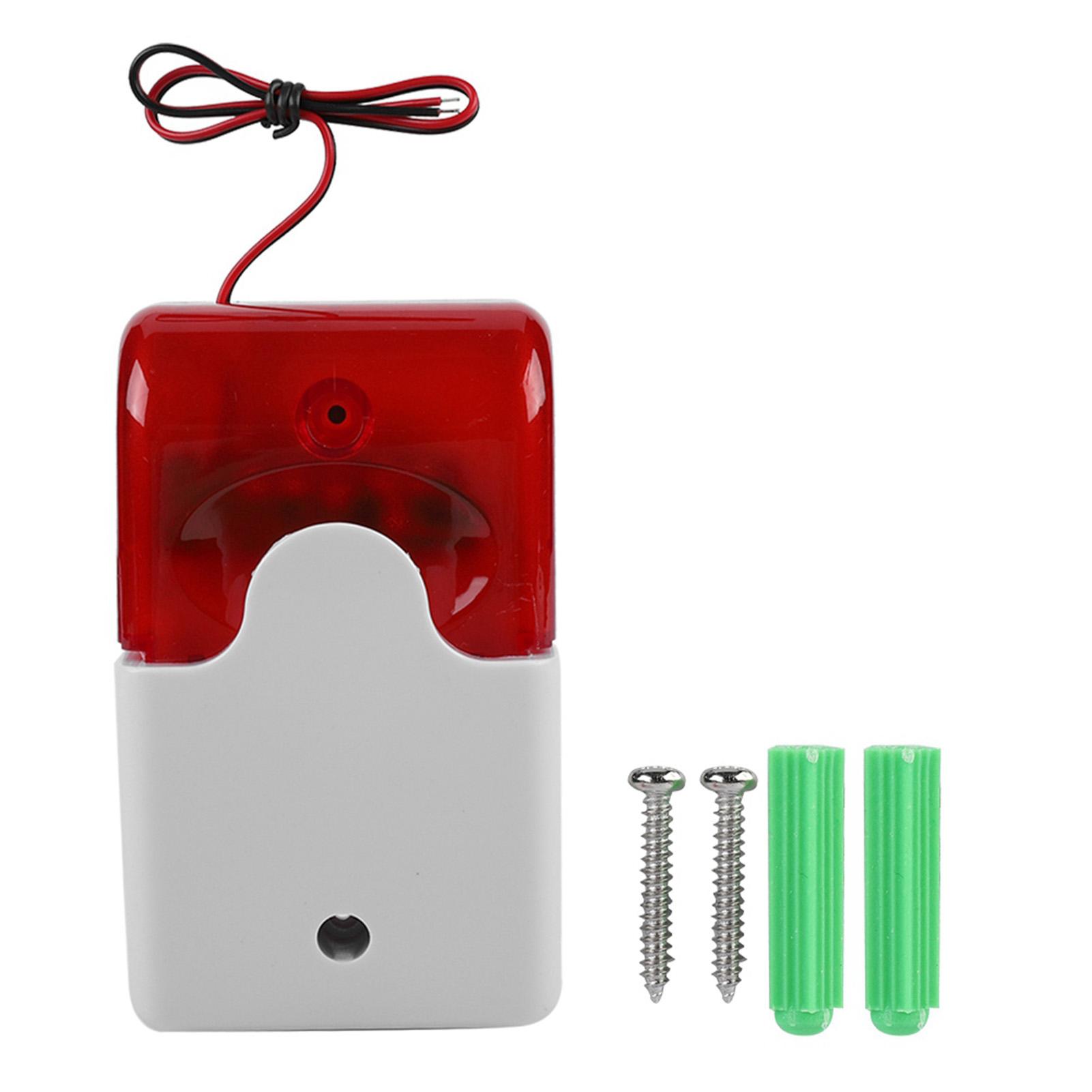 12V Wired Strobe Sirene Sound Alarm Strobe Rot Licht Sound Sirene Home Security Alarm System