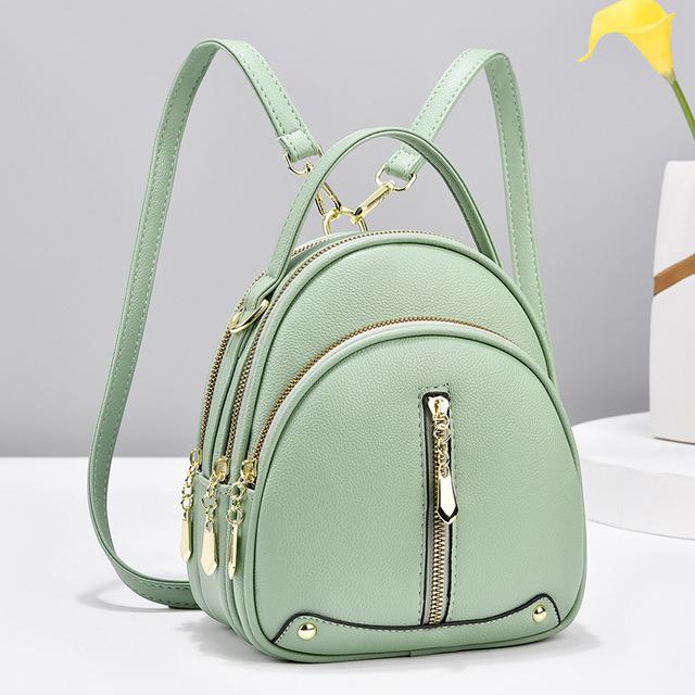 Frauen Rucksack Doppel Schulter Tasche Frauen Herbst Neue Mode frauen Kleine Tasche Koreanische Version Messenger Tasche Eine Schulter Mode kleine Zurück One Size grün