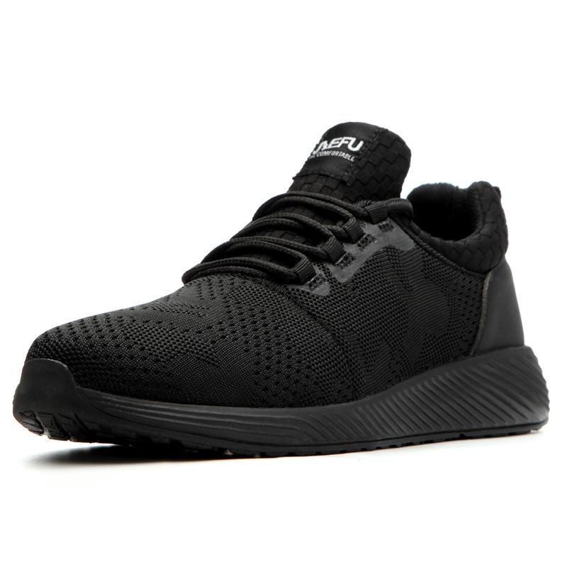Jiefu Leichte Atmungsaktive Sicherheitsschuhe - Anti-Quetsch- & Durchstichschutz 829 Black; Size 43