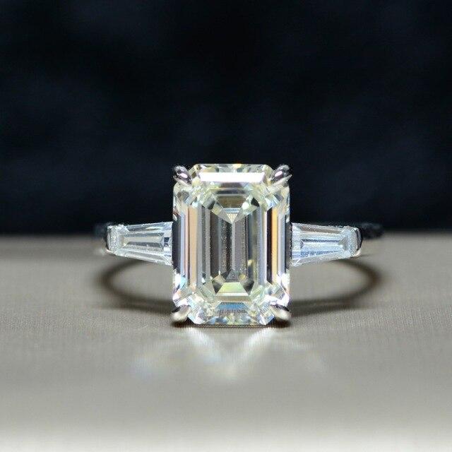 Feiner Hochzeits Damenring Romantischer Funkelnder Aaaaa Zirkon 925 Sterlingsilber Verlobungsringe Für Frauen Schmuck Geschenk 8 gray