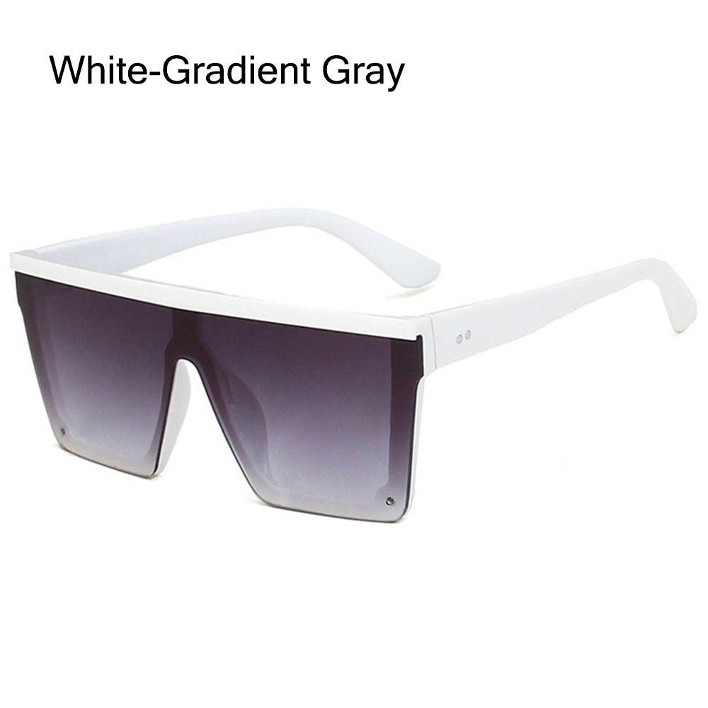 Modische coole übergroße Sonnenbrille Brille einteilig UV400 Schutz flache Oberseite Sonnenbrille großes Brillengestell Gestell Shades für Damen Herren