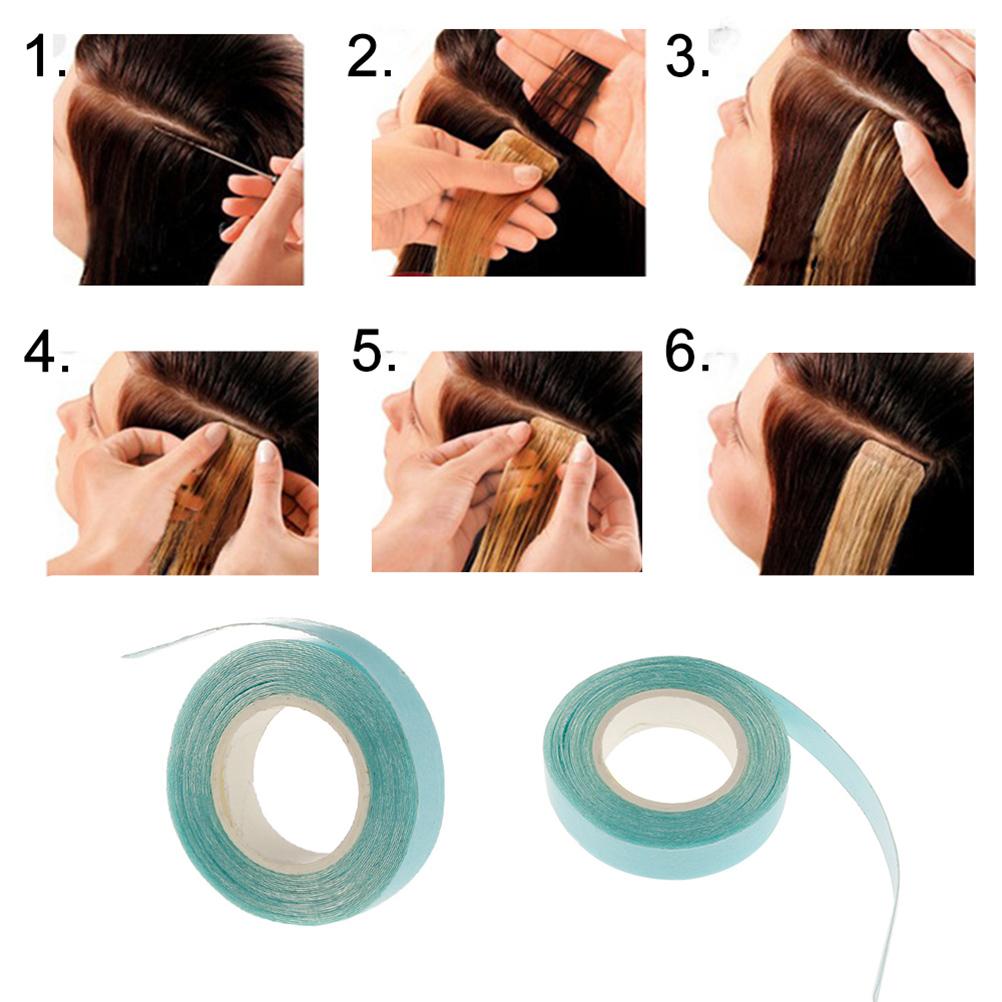 2 Rollen Haarverlängerungsband, doppelseitiges Klebeband für Haarverlängerungen, Perücken, Toupet blau