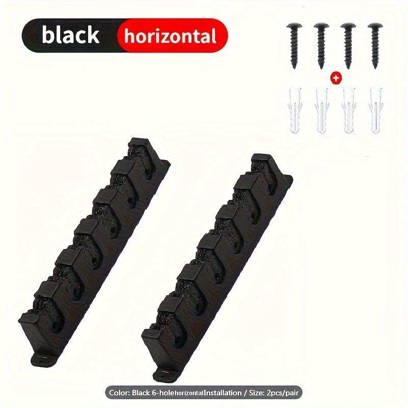 2-teiliges Aufbewahrungsregal zur Wandmontage für Angelruten – für 6 Ruten, spart Platz, einfacher Zugriff schwarz