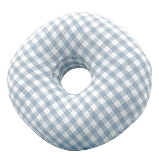 Verstellbares Ohrloch-Piercing-Kissen für Seitenschläfer, 30 x 30 cm, Donut-Kissen zur Linderung von Ohrenschmerzen, Druckreduzierung blau