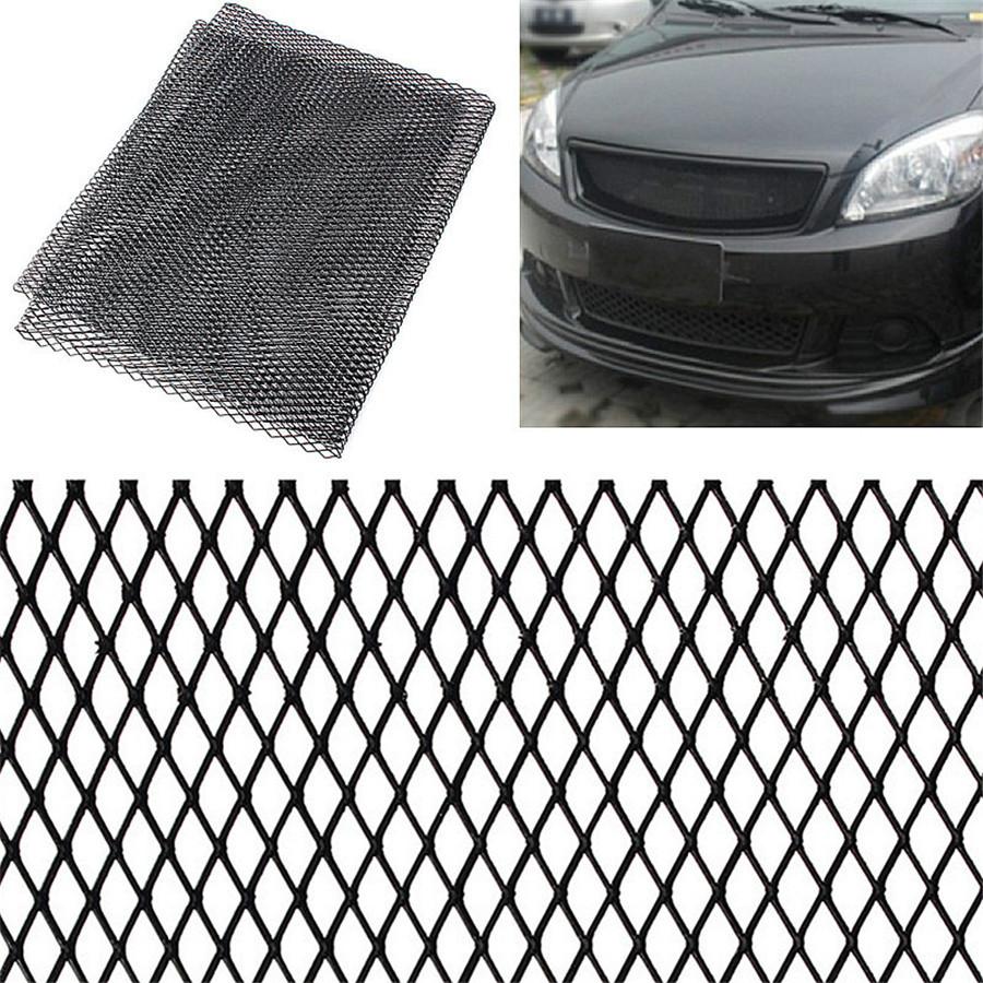 Neuer Universeller Schwarzer Aluminium Rautenstil Auto Tuning Grill Verdicktes Gitter 40 x13