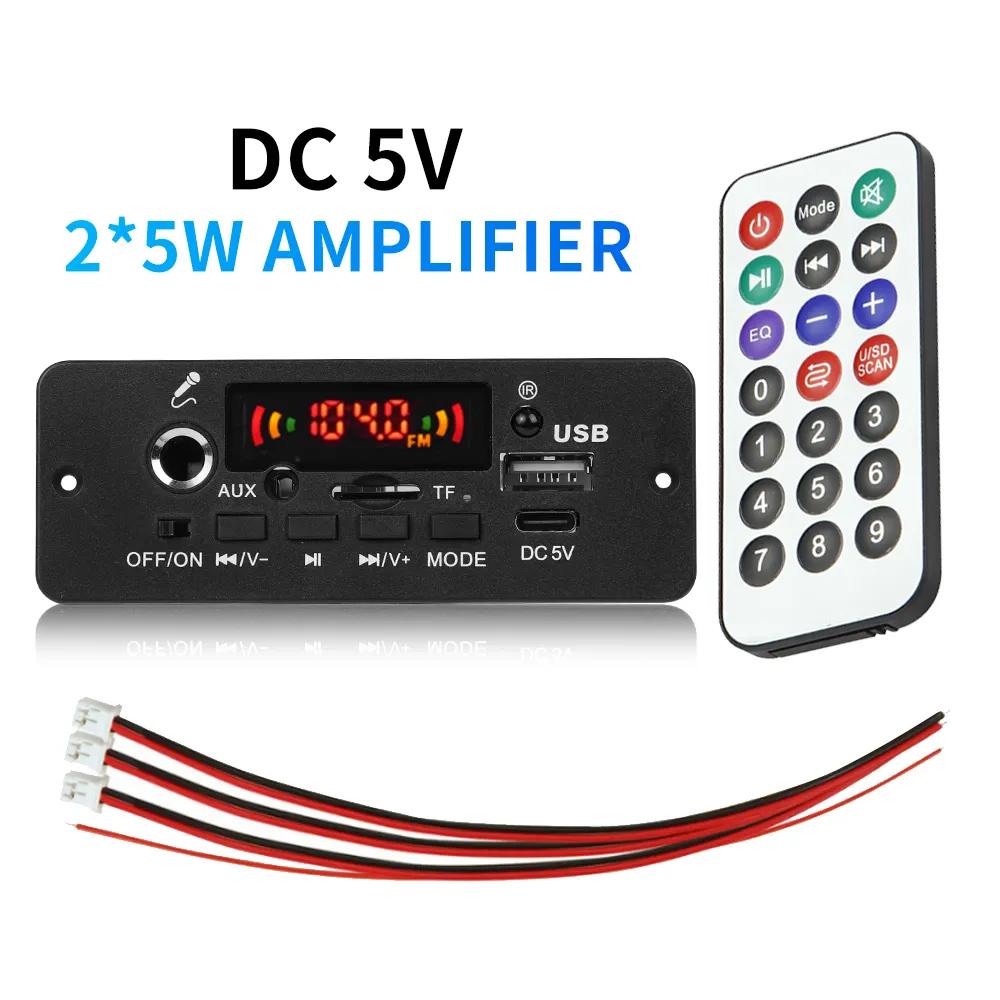 DC 5V Bluetooth MP3 Decoder Board 10W Audio Verstärker Auto Musik Player FM Radio Freisprechen Anruf TF USB Aufnahme Modul Unterstützung Mikrofon