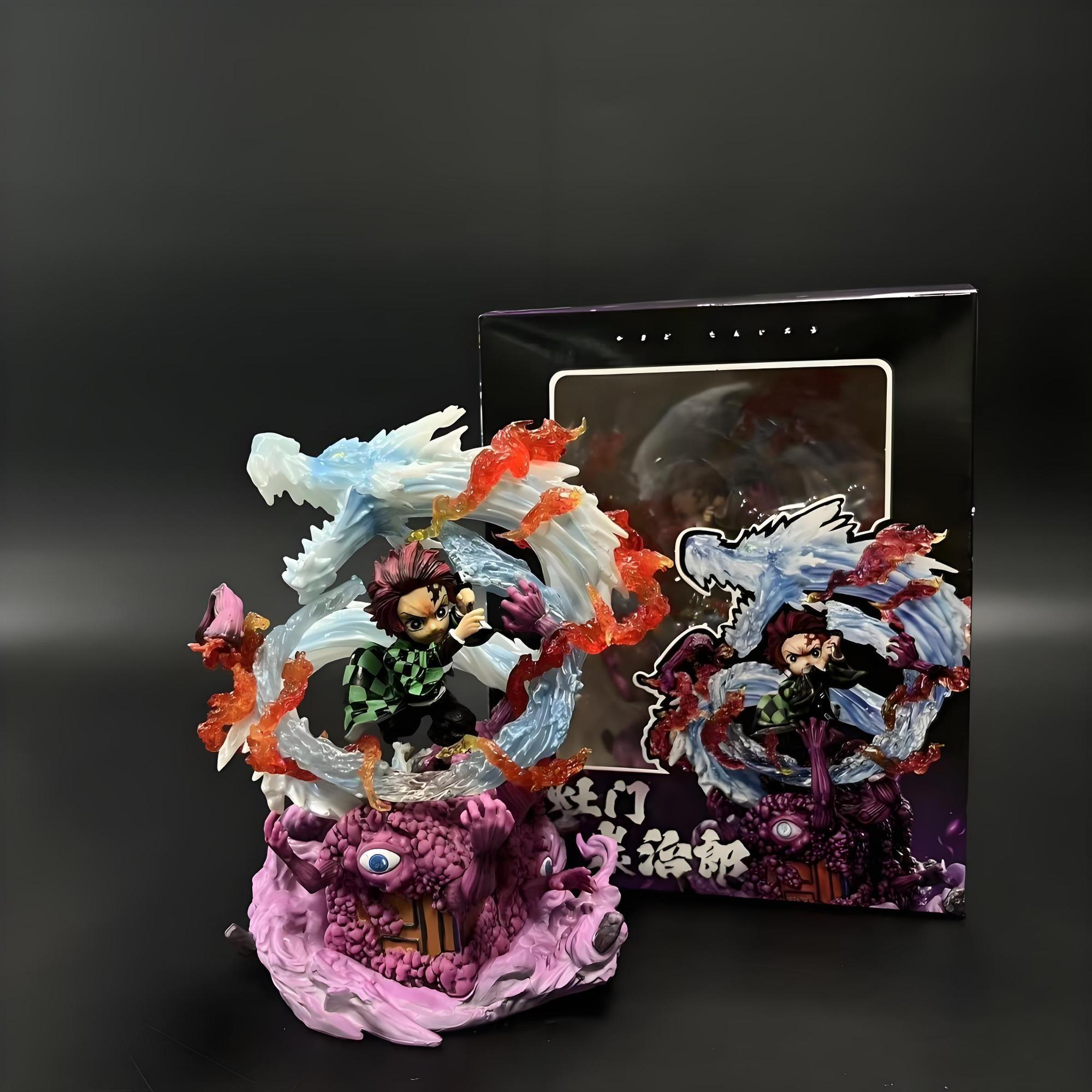 18CM Dämonentöter Figuren G5 Wasseratmung Tanjiro Leuchtend Sammlerstück Schreibtisch Fahrzeugmontiert Geschenk Lieblings PVC Figuren