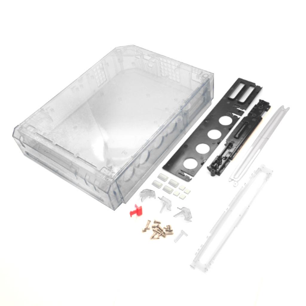 Vollständige Gehäuseabdeckung mit Tasten, kompatibel mit Wii-Konsolenzubehör, Ersatz transparent