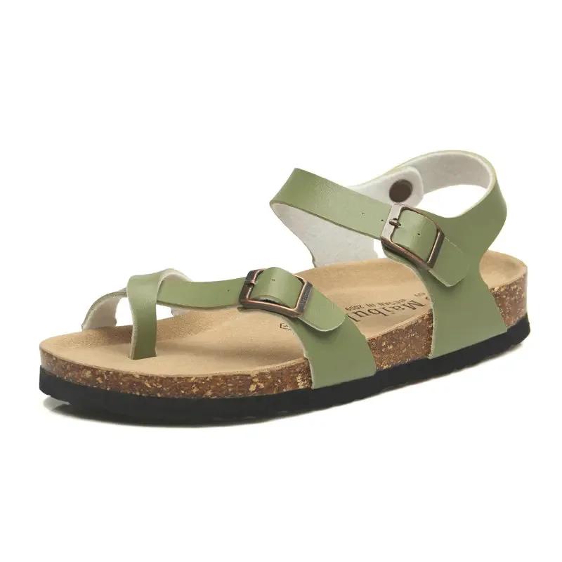 Mode Mode Kork Sandalen Neu Damen Sommer Strand Gladiator Schnalle Riemen Sandalen Schuhe Flach Lässig Damen Strand Hausschuhe 39 beige