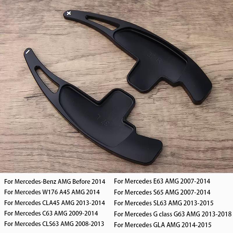 Auto Lenkrad Schaltwippen Aluminium Schaltwippen Für Mercedes-Benz AMG SL65 ML63 GL63 C63 E43 A45 C65 GLA45 CLS63 schwarz