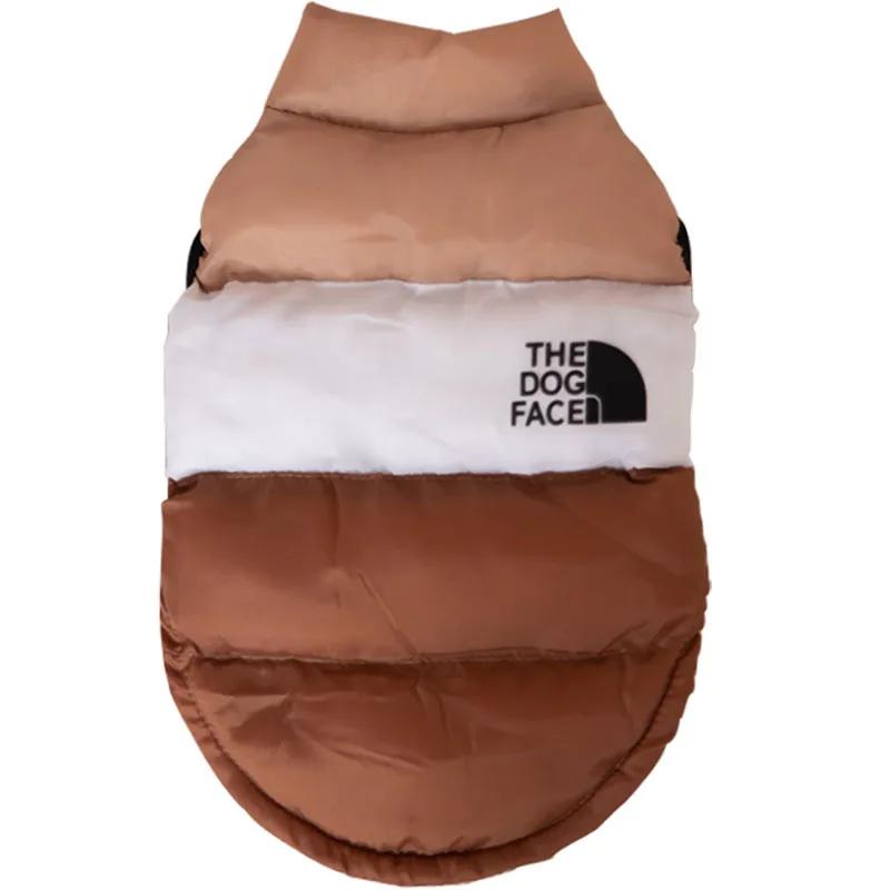 Letvia Winter Haustier Mantel Outdoor Wasserdichte Hunde Katzen Jacke Bequeme Hunde Weste Mit Integriertem Baumwoll Turm Für Kleine Mittlere Hunde (Coffee,L) kaffeebraun
