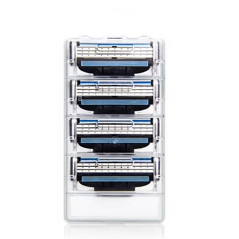 4 Stück/8 Stück Giulietta Rasierklingen für Herren, 3 Klingen-Rasierkassetten, Herren-Rasierklingen 4pcs blue