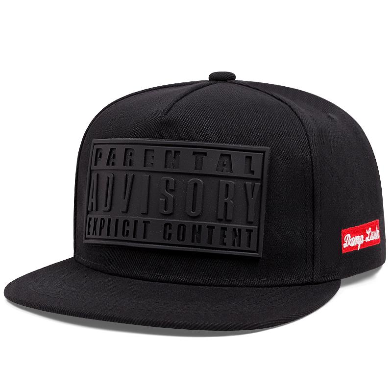 Fashion ADVISORY Cap für Herren und Damen, verstellbar, Hip-Hop-Baseball-Cap für Unisex, Erwachsene, Outdoor, lässig, Sonnenhut aus Baumwolle, Snapback-Hüte schwarz