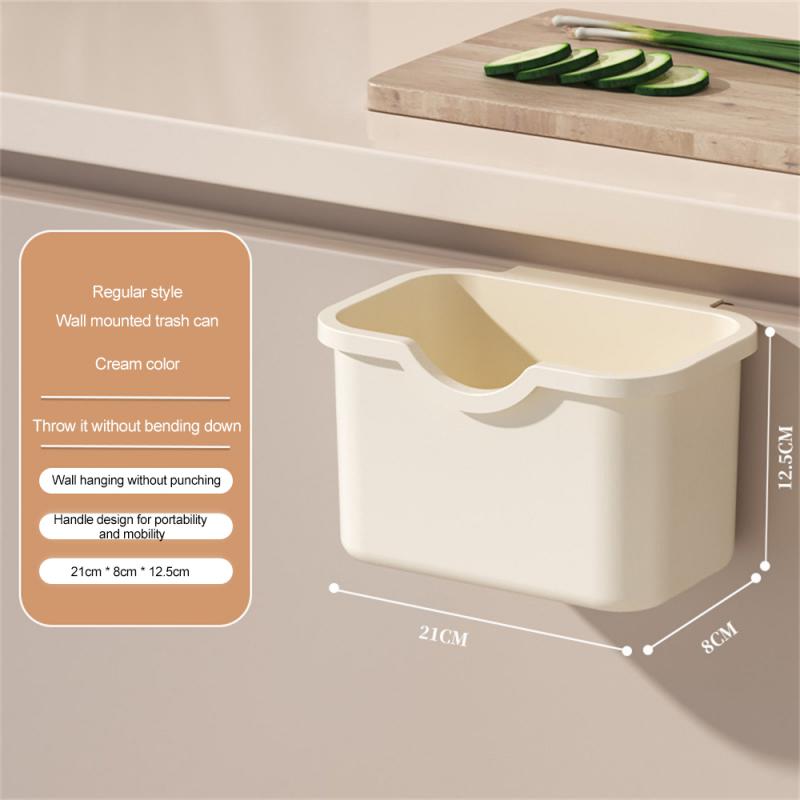 Küchenabdeckung Mülleimer Haushalt Hochwertig Toilette Mülleimer Groß Deckel Hängender Mülleimer Haushaltswaren Hängender Mülleimer beige