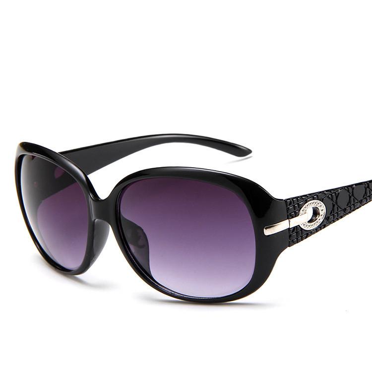 Sonnenbrille Elegante Strass Damen Damen Sonnenbrille Weibliche Sonnenbrille Nicht polarisiert Modeaccessoire schwarz