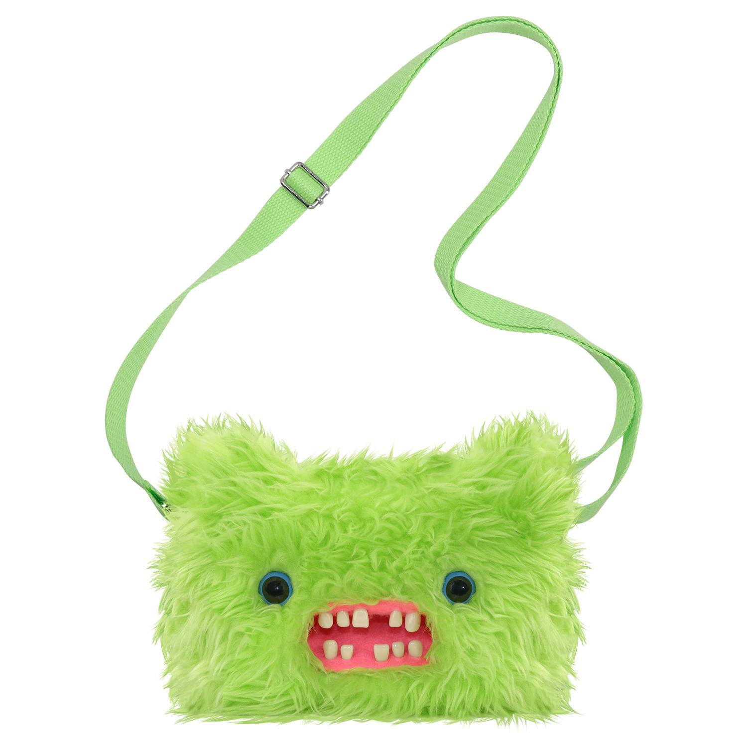 Hässliches Zähne Monster Plüschtiere Schultertasche Weitäugiger Sonderling McStinkles Katze Plüsch Umhängetasche Geschenke beige