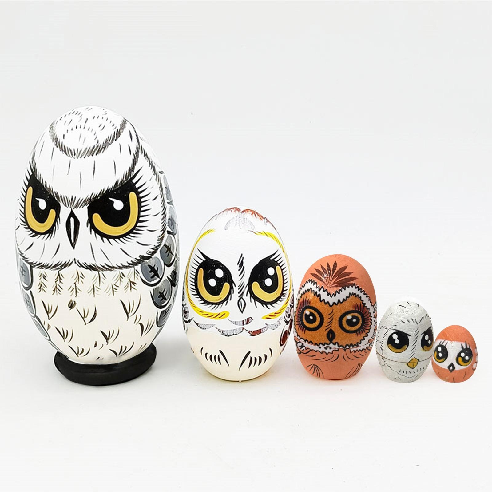 Eule Nesting Eier Ornament Ostern Nesting Doll Home Decor One Size