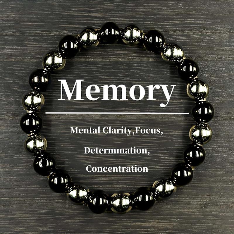 Natürliche schwarze Achate Perlen Armband Frauen Männer Hämatit Naturstein 8mm glatte runde Perlen Glück Energie Yoga Meditation Schmuck Großhandel