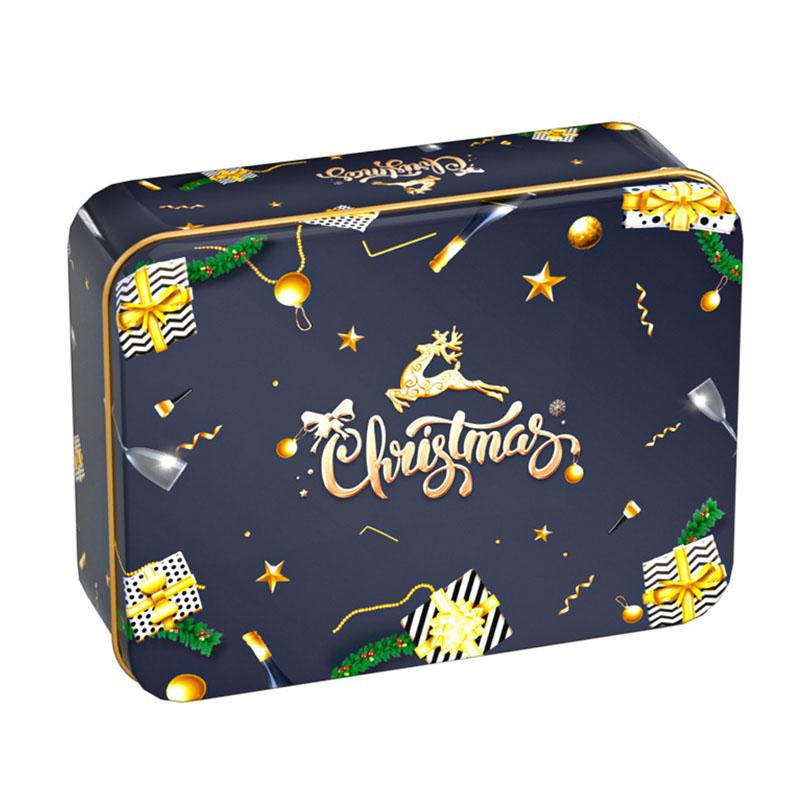 1PC Leere Candy Box Geschenk Box Weißblech Box Quadratische Weihnachten Lagerung Box Cookie Box Party Liefert B