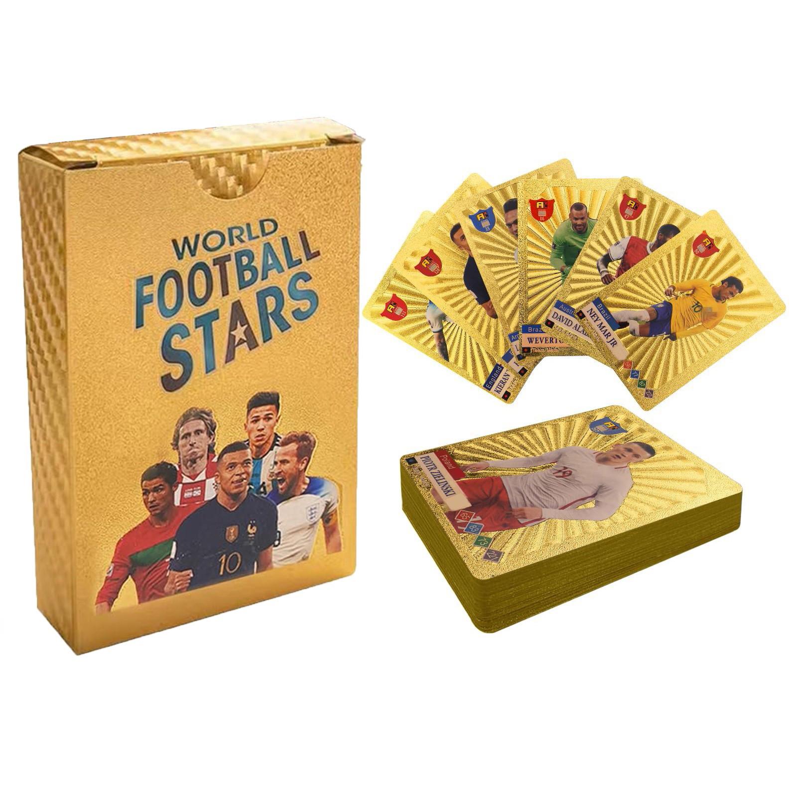 55 Blatt Fußballkarten, 2023/2024 Fußballstar-Karte, Fußballerkarten, Fußball-Sammelkarten, Scrapbook-Fußballkarten One Size