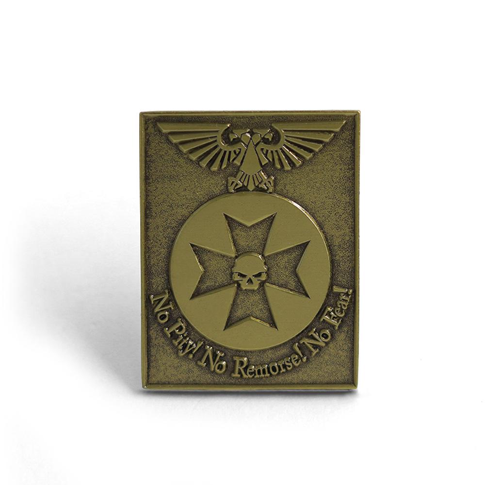Warhammer Black Templars Bronze Emaille Brosche - Imperium der Menschheit Anstecknadel Abzeichen Fan Geschenk bronze