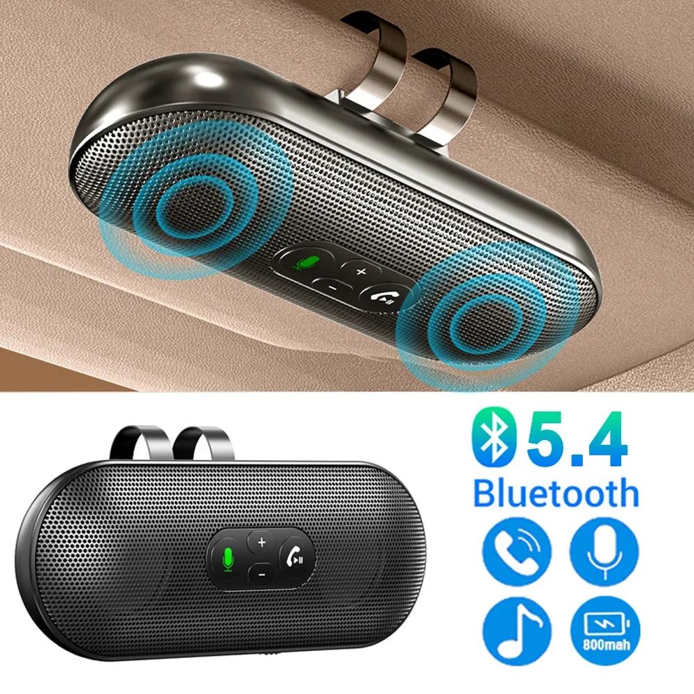 Bluetooth 5.4 Auto-Kit Freisprecheinrichtung Dual 3W Lautsprechertelefon Sonnenblendenlautsprecher MP3-Player Drahtloser Musikempfänger Mit Sprachassistent rohes umber