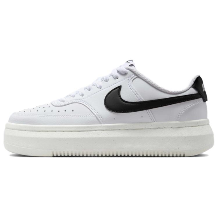 Nike Court Vision Alta Bequeme Weiche Strapazierfähige Low-Top-Sneaker Damen-Sneaker Weiß Schwarz DZ5394-107 36.5 white