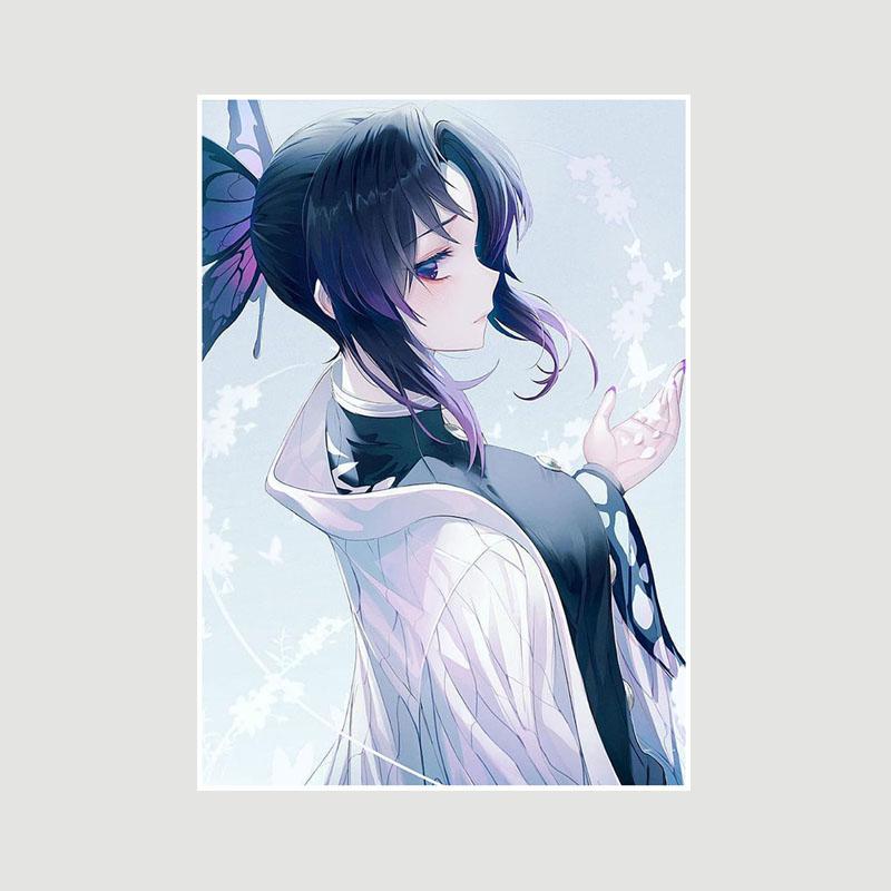 Japanische Anime-Poster „Demon Slayer“ aus weißem Papier, Manga-Figur, Kamado Tanjirou, Poster, dekoratives Gemälde, Bild, Zimmer, Bar, Wanddekoration 30x21cm