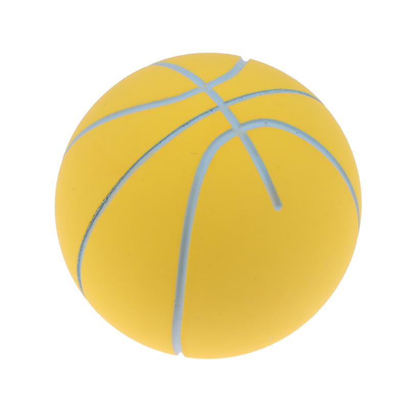6 cm Hochelastischer Mini-Gummi-Basketball Dekompression Hohler Elastischer Ball Kinderspielzeug Outdoor-Sportarten Strand Mini-Basketball gelb