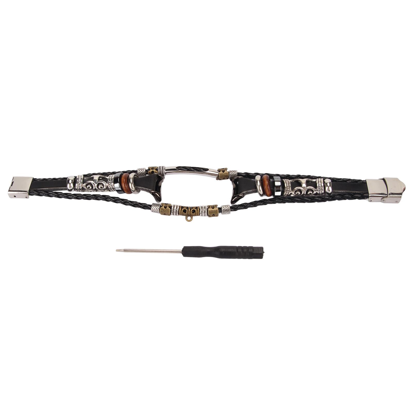 Smart Armband Armband-Set mit Schraubendreher Vintage Lederlegierung Armband Armband Armband für schwarz