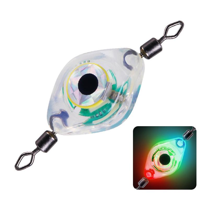 1Pc Led Fisch Lampe Mini Angeln Locken Licht Led Tiefer Tropfen Augen Form Angeln Tintenfisch Angeln Köder Leuchtende locken bunt